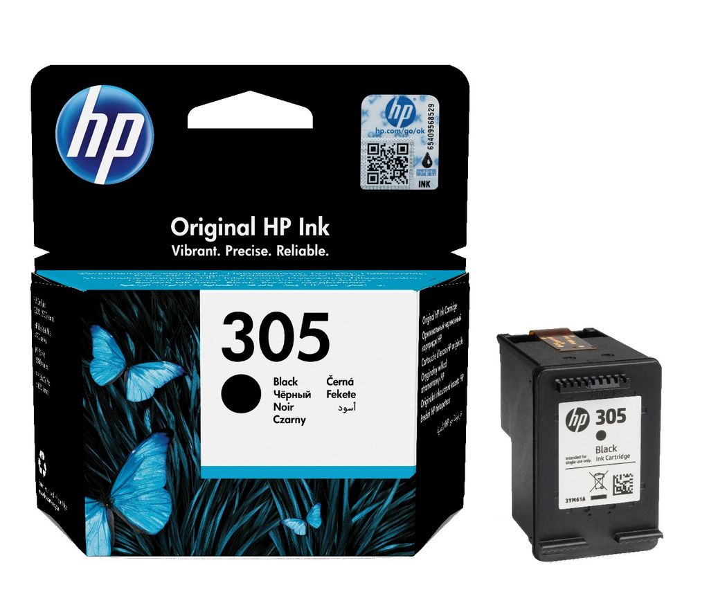 HP 305 Black Genuine Original Inkjet Cartridge