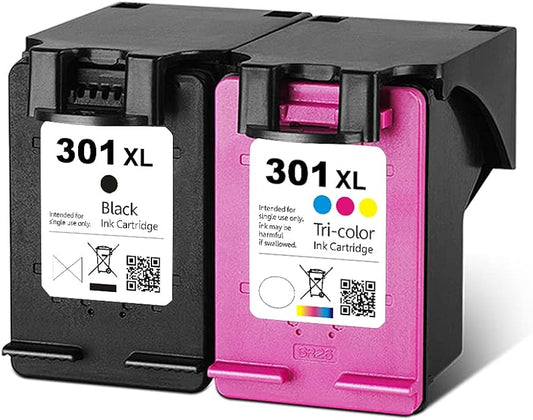 Refilled Ink For HP 301 XL Black And 301XL Colour Inkjet Cartridges