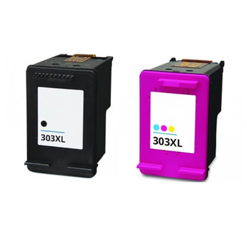 Refilled HP 303XL Black And HP 303 XL Colour Cartridges