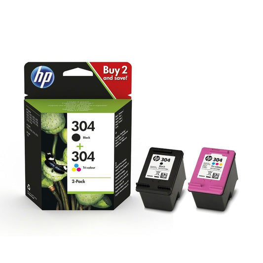 HP 304 Black And Colour Multipack Genuine Original Inkjet Cartridges