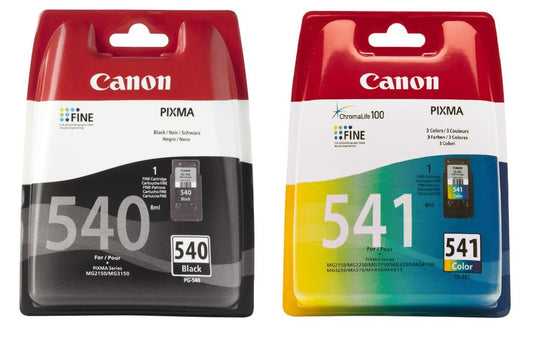 Canon PG- 540 Black CL- 541 Colour Genuine Original Ink Cartridges Multi Pack