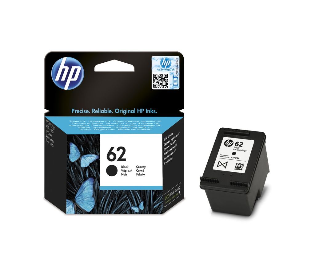 HP 62 Black Genuine Original Ink Cartridge