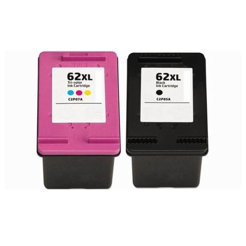 Refilled Ink Cartridges For HP 62XL Black And HP 62 XL Colour Ink Cartridges